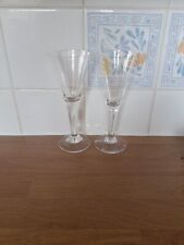 2 x Dartington FT115 Sharon WIne Glass/Crystal Glasses 19cm tall 7.5cm diameter