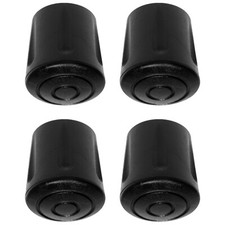 4x Chair Leg Cap Cover Rubber Feet Floor Protector Pad Furniture Table Black