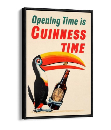 Vintage guinness time poster - vintage,