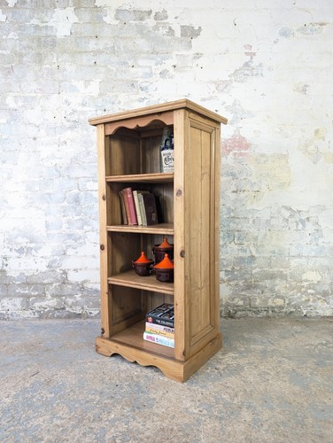Antique stripped pine bookcase - stripped,