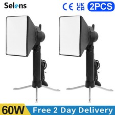 2PCS 60W LED Softbox Light TableTop Studio Lighting Kit Photography Portable