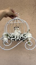 Vintage Cinderella White Carriage With Bride And Groom Dance Figures Wedding Gif