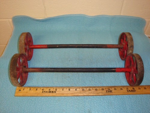 Antique cast iron wheels - iron,