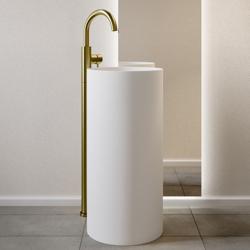 400mm matt white round - white,