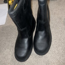 DE WALT mens safety steel tioe cap rigger boots, UK 9, barely used, see desc.