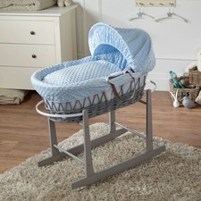Blue Dimple Grey Wicker Baby