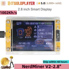 1002KH/s NerdMiner V2-2.8" Display BTC Solo Miner Crypto Bitcoin Lotto Machine