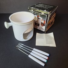 Chocolate fondue set ceramic - fondue,