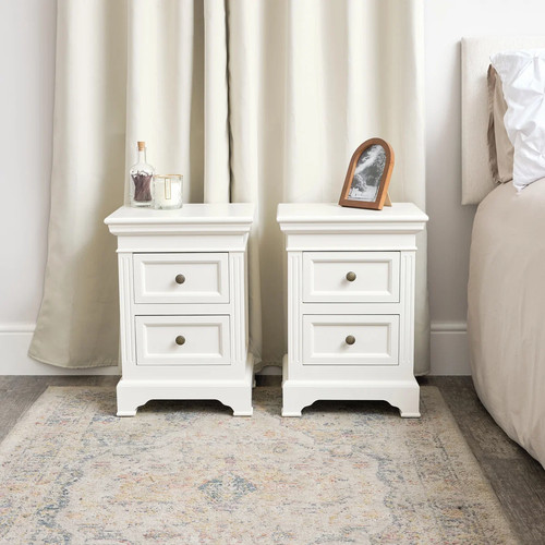 Pair ivory two drawer - pair, of