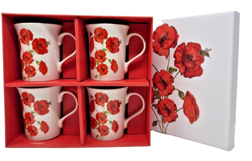 Poppy mug set china mugs - mug,