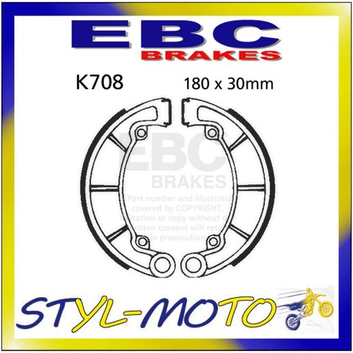 K708 rear brake shoes ebc - rear,