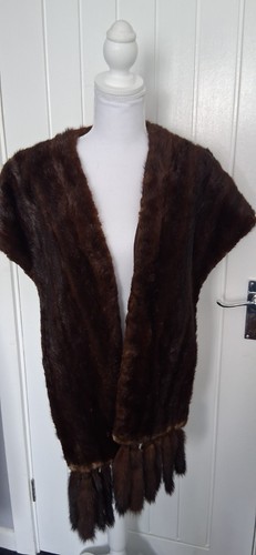 Fur brown stole shawl - stole, shawl.