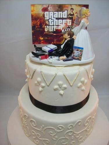 Funny gamer cake topper - cake,