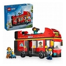 Lego city red - red, double-decker
