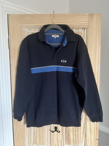 Ewm navy collared sweatshirt - navy,