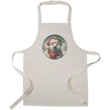 'Polar Bear Wearing Santa Hat' Kid’s Cooking Apron (AP00087917)