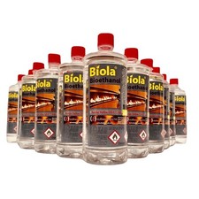Bio ethanol fuel for fireplaces clean burning odourless 12 litres Biola liquid