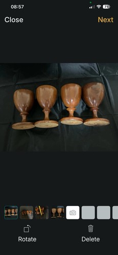 Vintage wooden goblets - wooden,