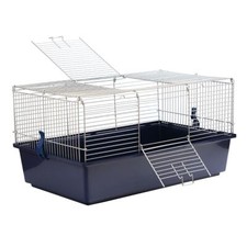 KCT SMALL INDOOR PET CAGE 60CM SINGLE LEVEL DARK BLUE HOME HOUSE ANIMAL TRAVEL