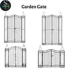 vidaXL Ornamental Garden Gate Wrought Iron Outdoor Entry Door Arch Climbing