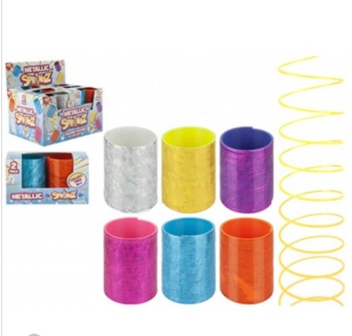 Metallic slinky spring toy - metallic,