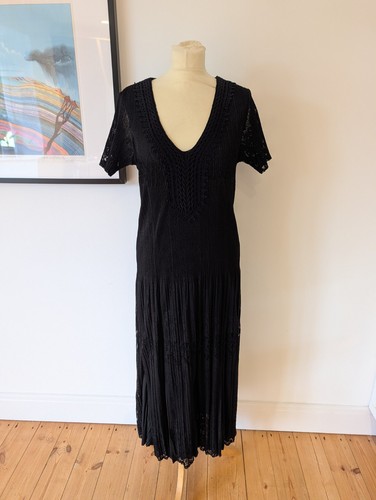 Chesca black lace pleated - lace,