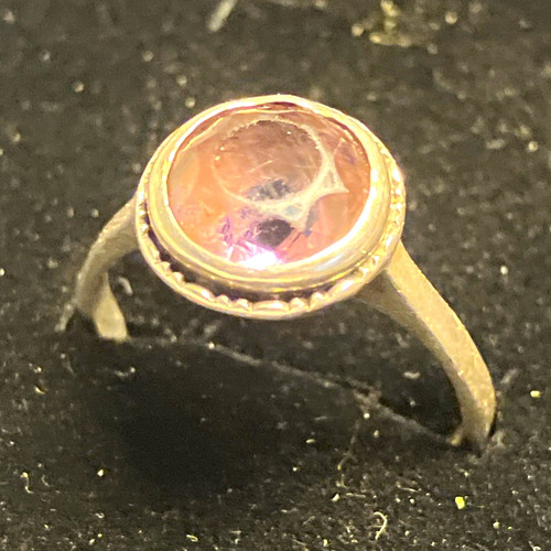 Vintage silver bezel set - set, round