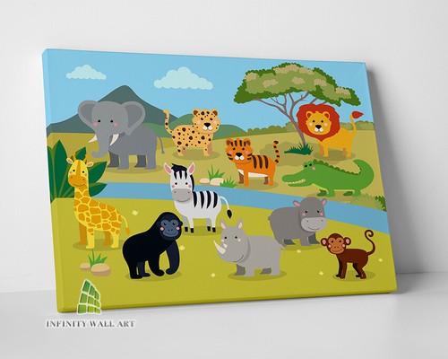 Safari jungle animals - jungle, canvas