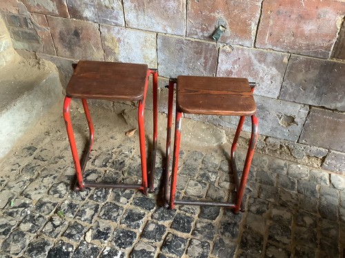 Pair old antique - of,