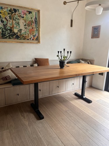 Walnut dining table - dining, with
