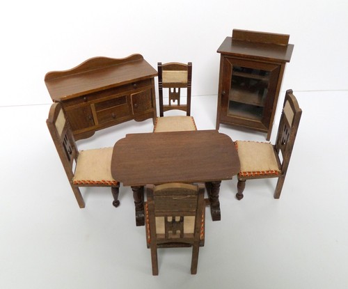Antique wooden dolls house - wooden,