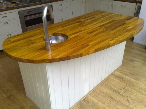 Solid iroko wood worktop 40mm - solid,