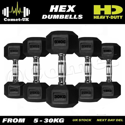 30kg hex dumbbells cast iron - dumbbells,