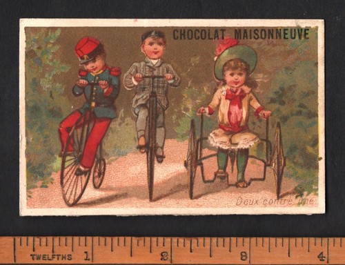 Victorian children cycling - children,