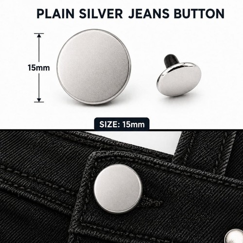 Pack 15mm silver jeans - of, 10