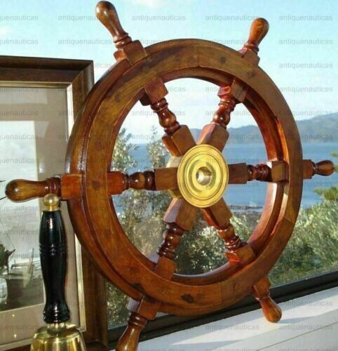 Wooden ship wheel inch - ship,