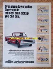 1968 Chevy C/10 Pickup Lrg Vintage Ad "Even Deep Down Inside..."