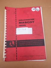 COLCHESTER MASCOT 1600 INSTRUCTION & SPARE PARTS MANUAL