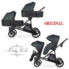 RIKO MUSSO DUO TWIN BABY KIDS PRAM 3in1 CARRYCOTS + PUSHCHAIRS + CAR SEATS