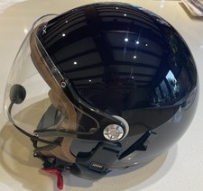 NEXX Helmet, Black & Tan Leather, with fitted Sena Helmet Kit - size XXL 64