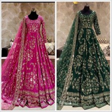 Gown Pakistani Dress Salwar Kameez Ready To Wear Suits Indian Wedding Party New