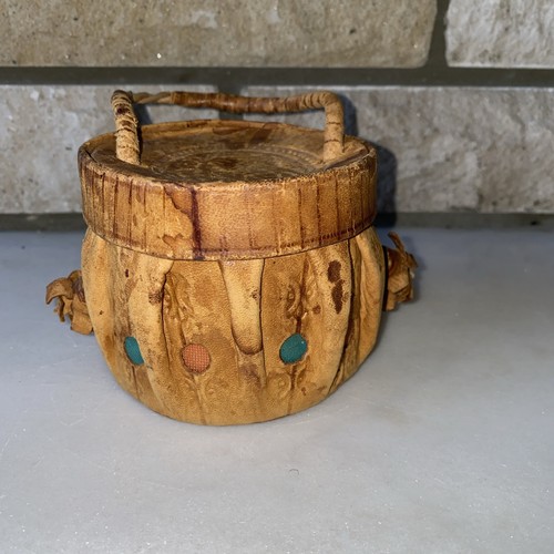 Vintage leather storage boxes - storage,
