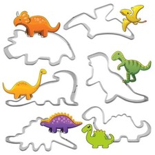 6x Cookie Cutter Dinosaur