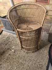 Vintage 1970's Wicker Barrel
