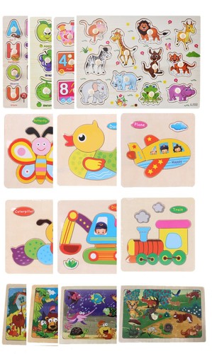 Wooden puzzle baby - wooden,