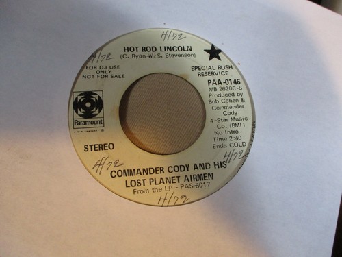 Commander cody hot rod - hot, lincoln