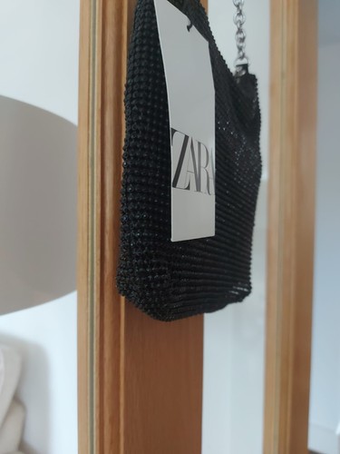 Zara black rhinestone shoulder - rhinestone,
