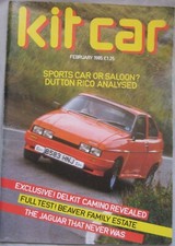Kit Car magazine 02/1985 featuring J2X2, Beaver, Dutton Rico, Calvy Mitchel