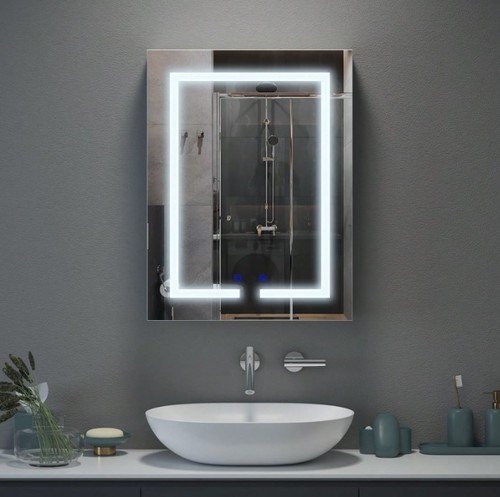 Led bathroom mirror - mirror, cabinet