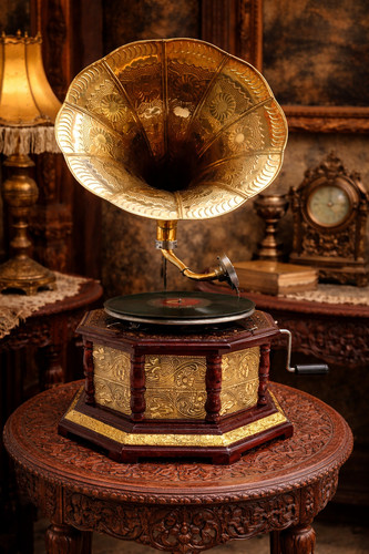 Antique gramophone fully - gramophone,,